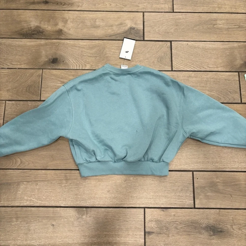 NWT Nike Sportswear Club Fleece Boxy Crewneck Sweatshirt Cannon Mint Green Large